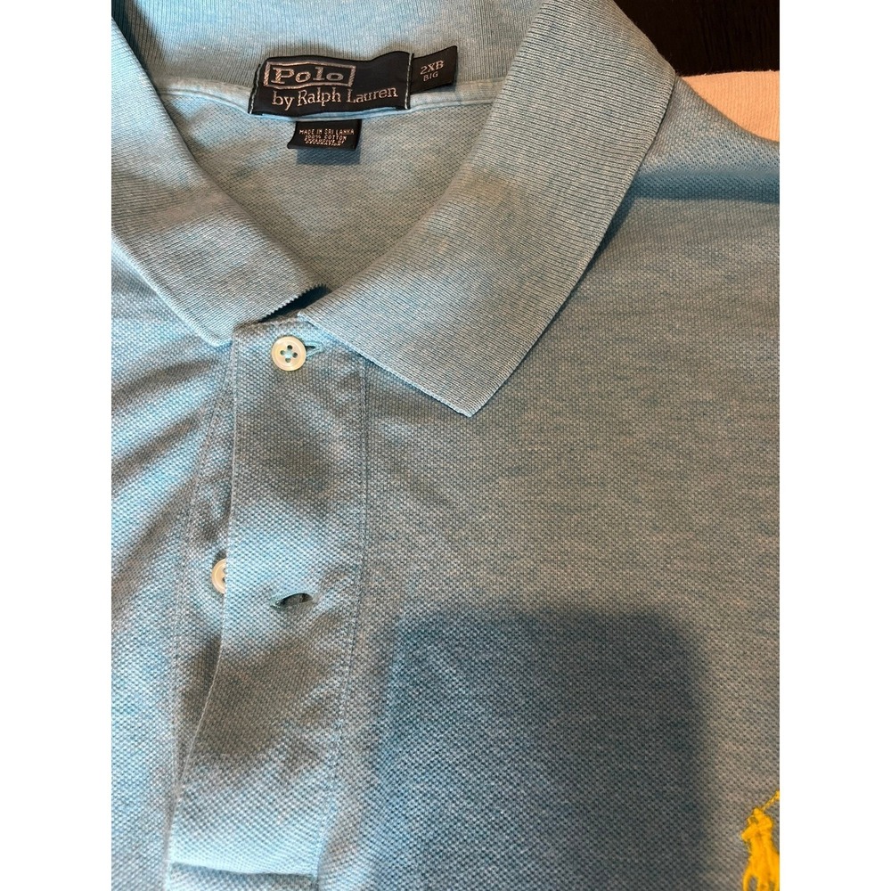 Polo by Ralph Lauren Mens 2XB Blue Polo Shirt Classic Fit Casual - Picture 2 of 7